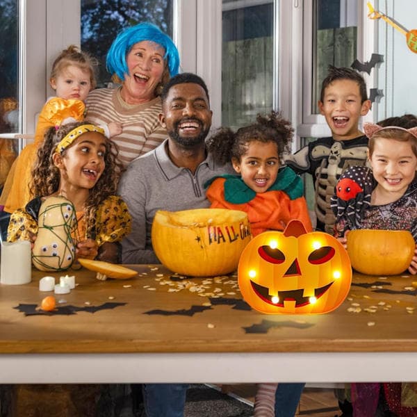 Halloween Spøgelseslanterner i Sort og Hvid - Batteridrevne Tealyslanterner