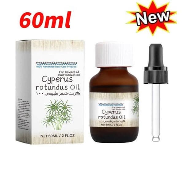 60 ml Cyperus Rotundus olie til hårfjerning, reducerer kropshårvækst A