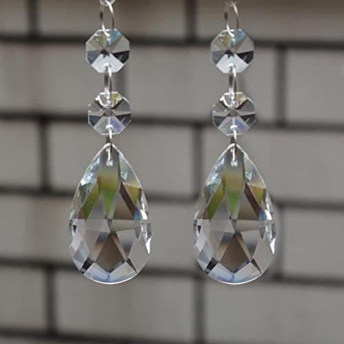 10 stk. krystallglasskule lysekroneprismer dråpeanheng