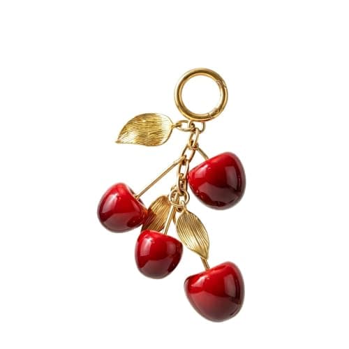 Väskberlock, söta handväskberlocker, väsktillbehörsberlocker, väskkedjor, handväskberlocker Cherries