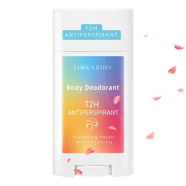 Flora Ruby Antiperspirant Deodorant Stick, 72H sved- og lugtbeskyttelse, aluminiumsformel, langvarig friskhed Falling flowers