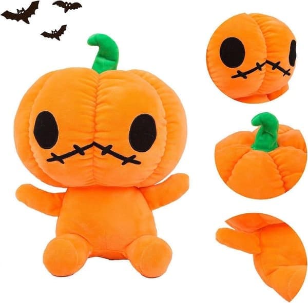 Sød Halloween Græskarhoved Plyslegetøj Græskarpude Superblød Sofapude/Halloween Græskardekoration