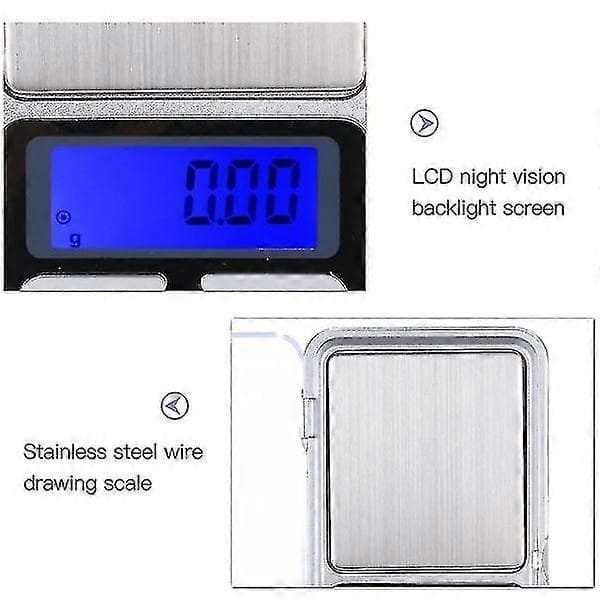 Taskuvaaka, Digitaalinen taskuvaaka, Korvaaka 0.01 - 200g monivärinen