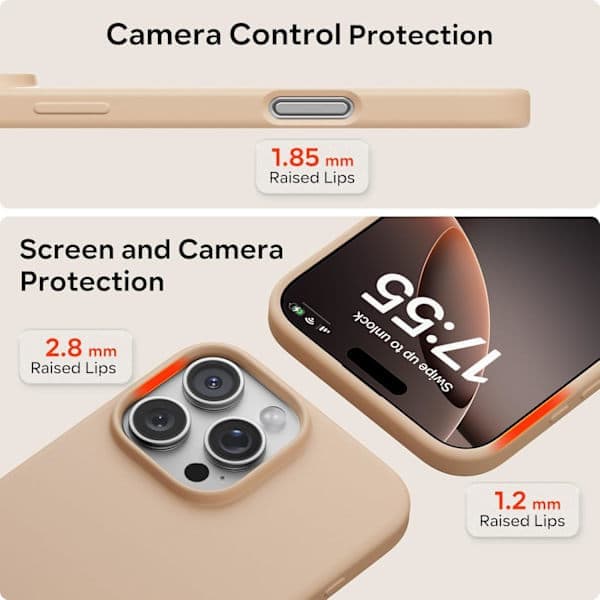Flytande silikonfodral för Iphone 17 Pro Max, stötsäkert mjukt telefonfodral, fullt skydd, marinblå marinblå Iphone 17 Pro Max Navy blue iPhone 17 Pro Max