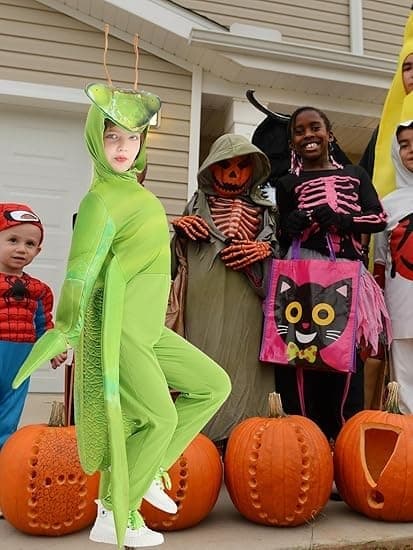 Bönsyrsa-kostym för barn, fest, Halloween, insektskostym, storlek S S
