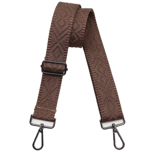 Axelremsväskor för handväskor Breda axelremsväskor Justerbar ersättningsbroderad handväskrem för handväskor Gunmetal Hardware-brown