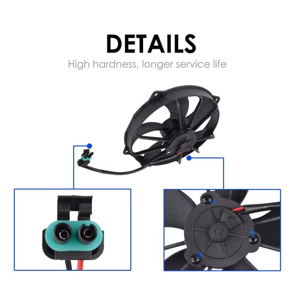 Radiator Køleventilator UTV ATV til Can-Am Defender HD10 2016-2026, Erstat VA75-A101-90A 2413007 Elektrisk Køleventilator Samling 12V Høj Luftstrøm