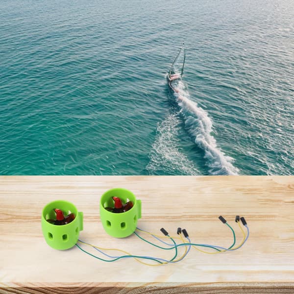 12V-24V Undervanns Thruster Motor 4-blads Propell (1 Par) 1 Pair