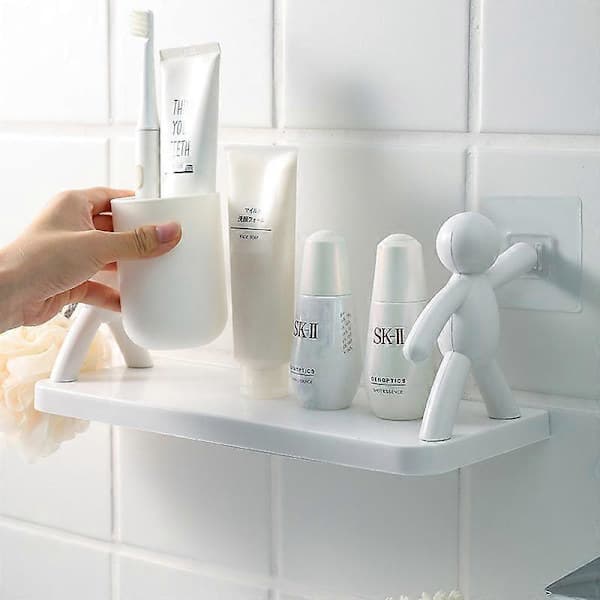 1 stk. sød selvklæbende badeværelseshylde i plast