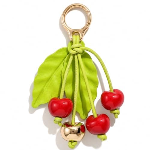Väskberlocker för handväskor - Söt handväskkedjeberlock - Väskaccessoarer Berlocker för kvinnor 4Cherries