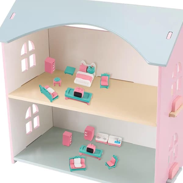 11 delar miniatyrmöbler för dockskåp, dekoration, tillbehör i harts, modernt vardagsrum, sovrum