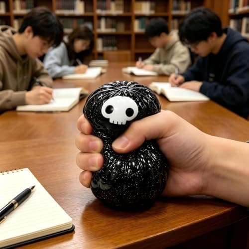 Halloween Spooky Ghost Dumpling Squishies Legetøj, Dumplings Stressbolde til Voksne Fidget Legetøj med Damper, Aflastning Fidget Sensorisk til Helligdage & 18#black
