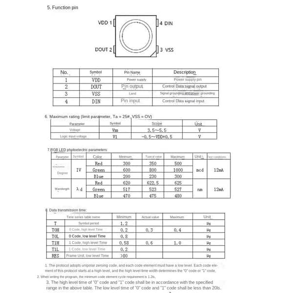 100 st WS2812B Ljuspärlor LED COB Chip Ljusdioder
