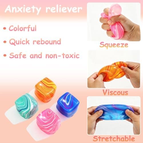 Squishy Fidget Legetøj 2-pak Jumbo Stress Terning Bulk Tilfældig Langsom Stigning Squishies Klemmelegetøj til Angstdæmpning Stressbolde til Voksne Sensorisk