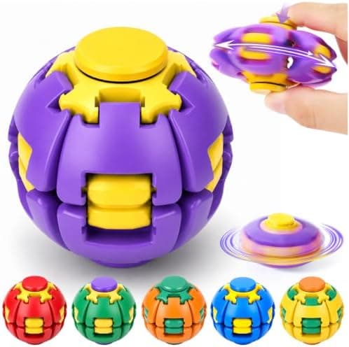 Tryck för att snurra Fidget Spinner HelixCore Spin Stressboll Sensoriska Fidgetleksaker Purple