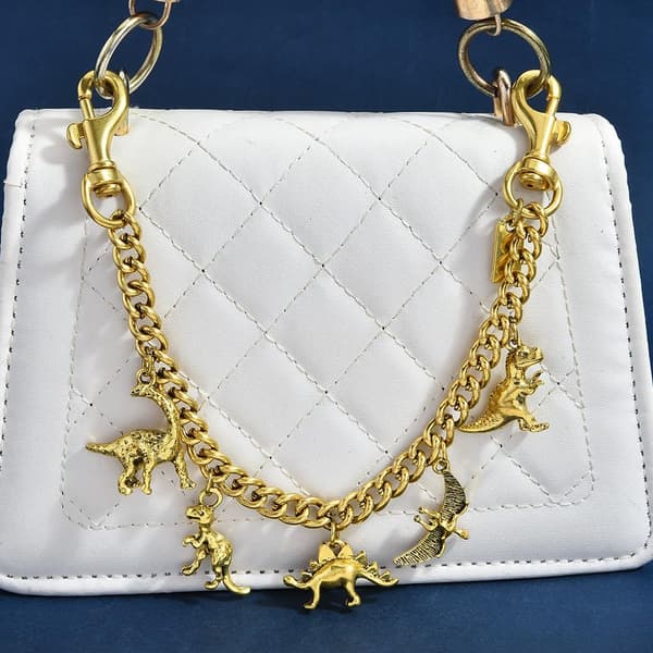 Väskberlocker för handväskor - Söt handväskkedjeberlock - Väskaccessoarer Berlocker för kvinnor Dinosaur Chain - Gold