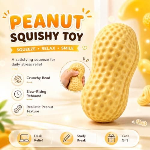 Knapriga Jordnöts Squishy Asmr Pärlfylld, Knapriga Jordnöts Squishies Peanut