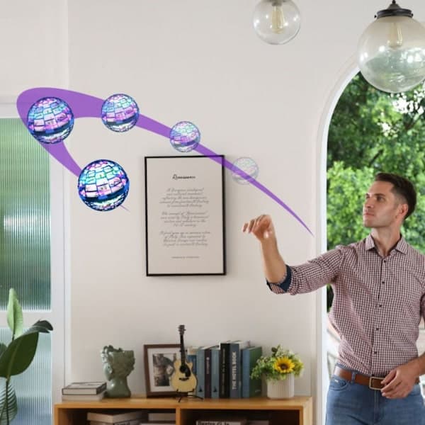 Magisk Mini Flyvende Bold UFO Boomerang Spinner Bold BLÅ Blå Blue