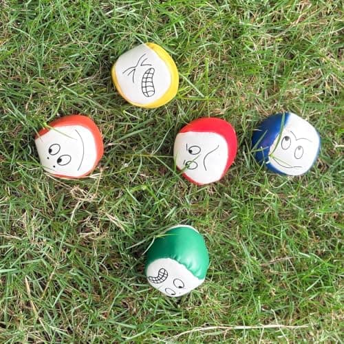 Jongleringsbolde Sæt, Jongleringsbolde 2\" Mini Håndfangstbold Blødt Bold Sæt til Jongleringsspil Festgaver (Smileyansigt) Smile Face