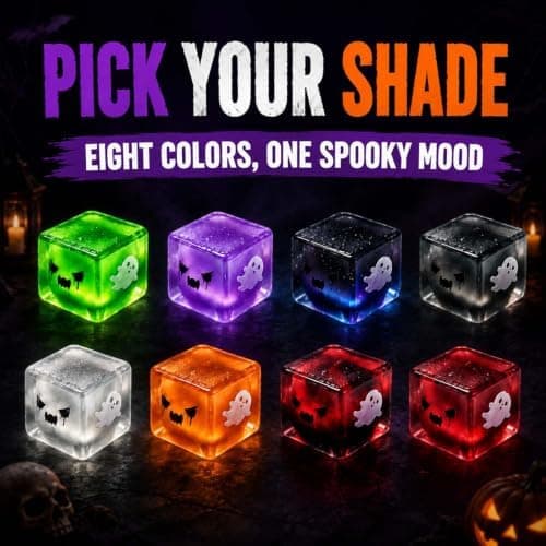 Halloween Squishy Cube, Glitter Spøgelse Fidget Legetøj, 2,17 Tommer E