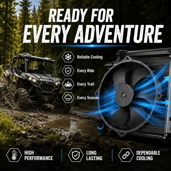 Radiator Køleventilator UTV ATV til Can-Am Commander 800 2011-2020, Erstat VA75-A101-90A 2413007 Elektrisk Køleventilator Samling 12V Høj Luftstrøm