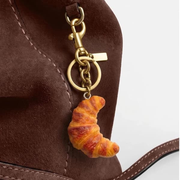 Väskberlocker för handväskor - Söt handväskkedjeberlock - Väskaccessoarer Berlocker för kvinnor Croissant