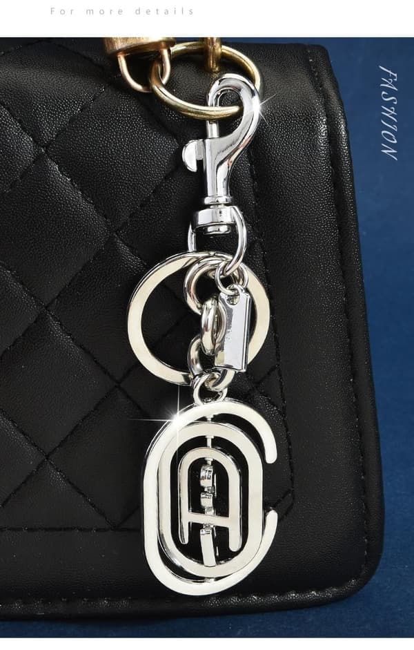 Väskberlocker för handväskor - Söt handväskkedjeberlock - Väskaccessoarer Berlocker för kvinnor Geometry C-Silver