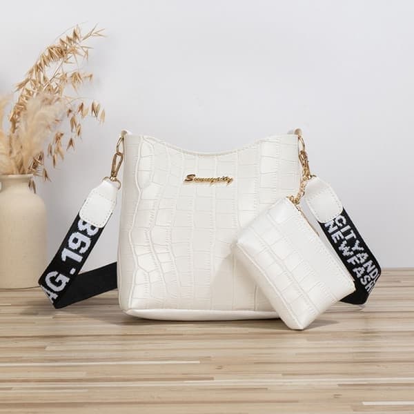 Axelremsväska Crossbody-väska, Vit white