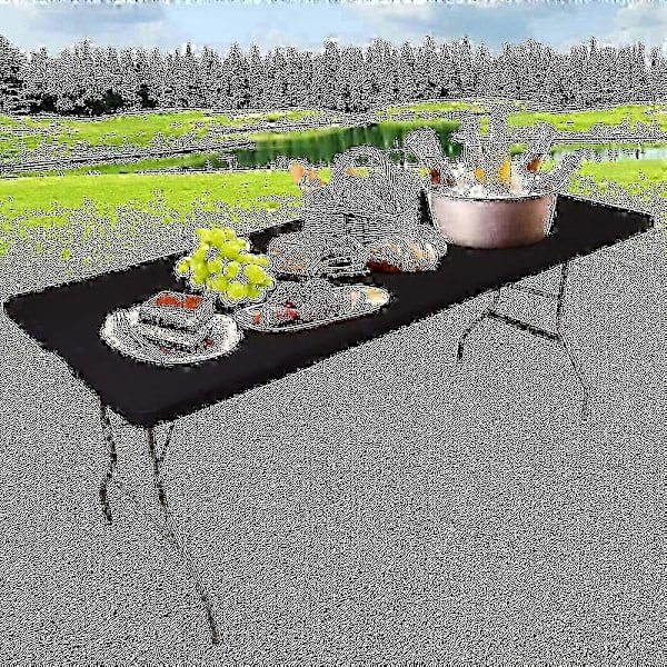 Premium hopfällbart picknickdukskydd för rektangulära utomhusbord white 243x76cm