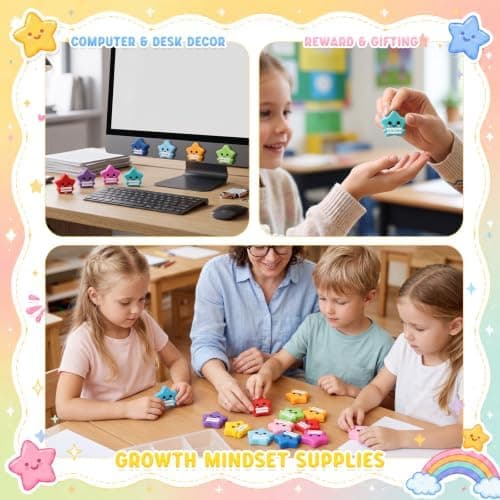Skylety 30 stk. tilbage til skolen elevgaver positive mini flerfarvede stjerner Multicolor You Are / 30