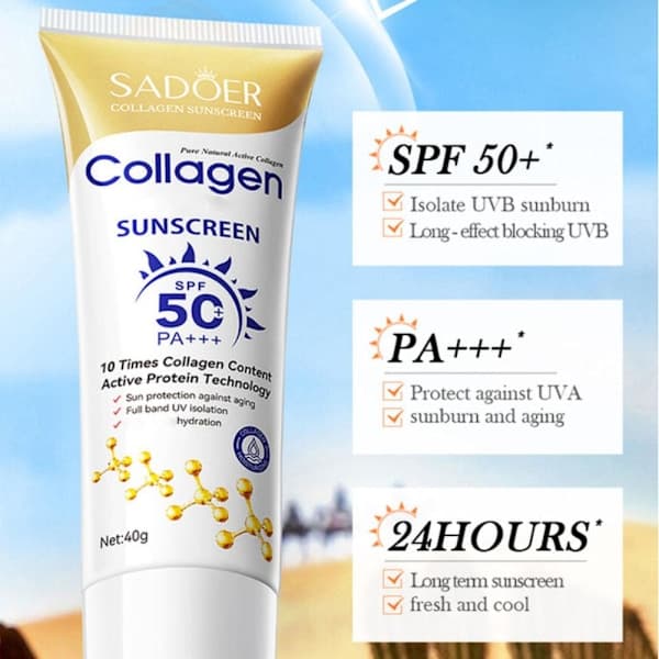 SADOER SPF 50+ Kollagen Solkrem D9K3 Y4D3 M6G5 V5E7 L4I7 E5F9 O9Y9