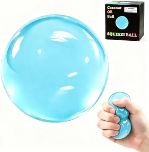 Kokosolje Squishy Stressball, Ikke-sprettende Sensoriske Fidget-leker - Blå Blue
