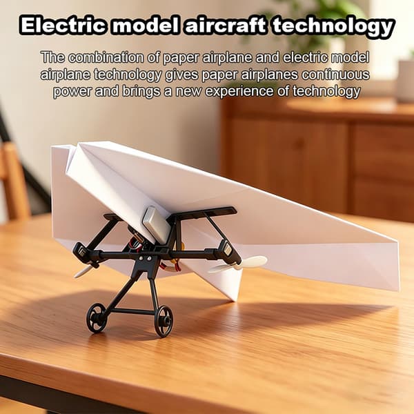 Fjernkontroll Papirflysett, DIY Elektrisk RC-fly med Gyrostabilisator, Doble Propeller, Lett RC-glidefly Monteringsleke for Barn A