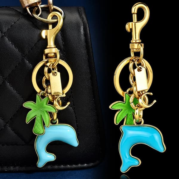 Väskberlocker för handväskor - Söt handväskkedjeberlock - Väskaccessoarer Berlocker för kvinnor Dolphin-gold