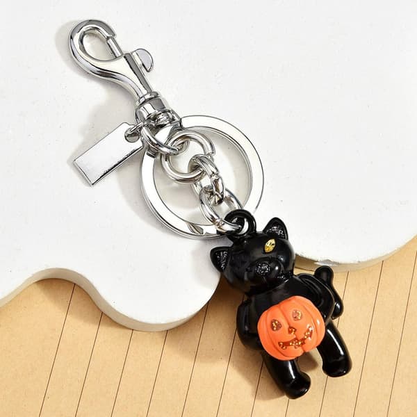 Väskberlock, söta handväskberlocker, väsktillbehörsberlocker, väskkedjor, handväskberlocker Black Cat-Silver