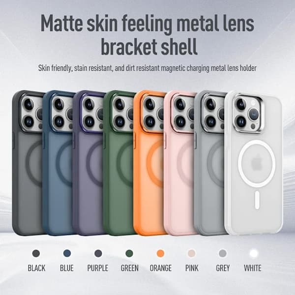 Moteobjektivstativ Magnetisk telefondeksel til iPhone 16 15 14 Plus 13 Pro Max for Magsafe trådløs lader Støtsikker beskyttelse Rosa iPhone16plus iPhone16plus