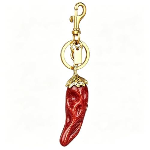 Väskberlocker för handväskor - Söt handväskkedjeberlock - Väskaccessoarer Berlocker för kvinnor Red Chili Peppers - Gold