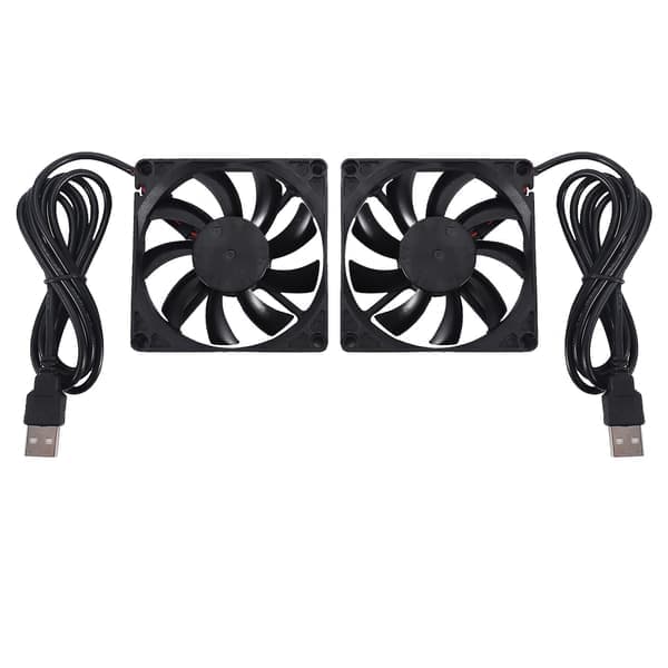 80mm 5V USB-blæser 80mm 8cm 8015 Børsteløs DC-køleblæser til PC Computer Router Chassis Køler 2 stk.