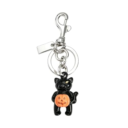 Väskberlock, söta handväskberlocker, väsktillbehörsberlocker, väskkedjor, handväskberlocker Black Cat-Silver
