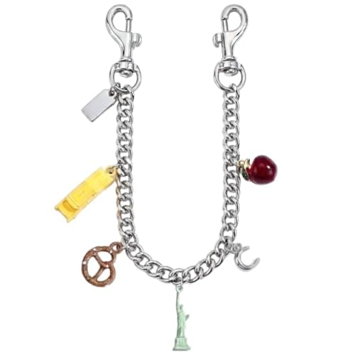 Väskberlock, söta handväskberlocker, väsktillbehörsberlocker, väskkedjor, handväskberlocker Silver-Car Chain