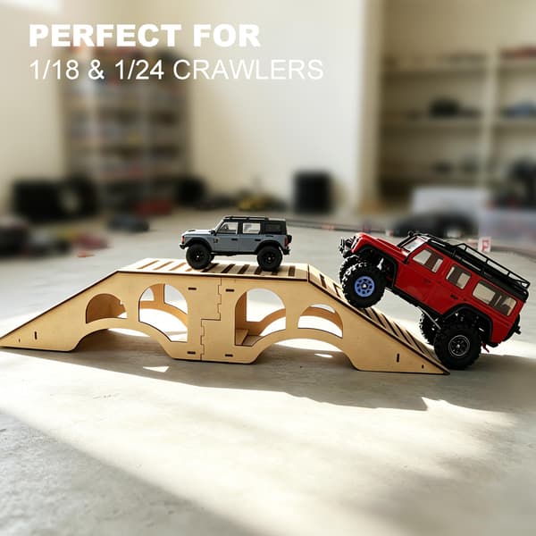 RC Trebro Rampe Modulær Hindringsplattform for 1/18 1/24 RC Crawlere A
