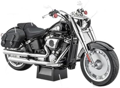 RC Motorcykelmodel til voksne, 1/6 skala legering dynamisk motorcykeludstilling med lydeffekter, LED-belysning, røgudstødningssimulering & Black