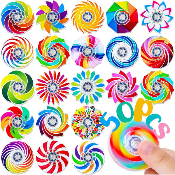 50 stk. Mini Fidget Spinners i bulk, Fidget-leker i bulk for barn og voksne