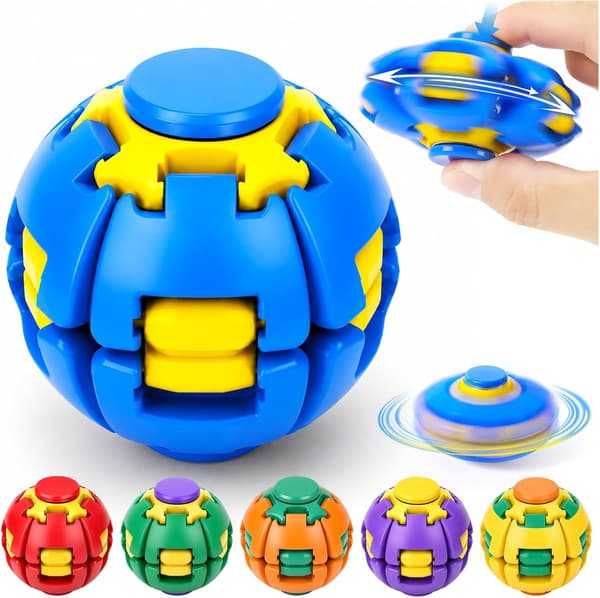 Trykk for å snurre Fidget Spinner HelixCore Spin Stressball Sensoriske Fidget-leker Blue