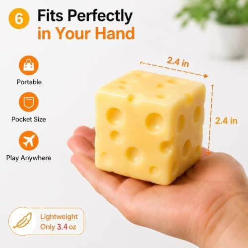 Ost Squishy Långsamt Stigande Squishy Stressavlastande Fidgetleksak, Oststil Milky