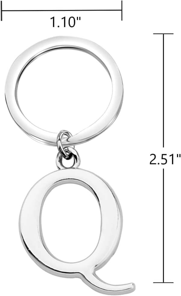 Nyckelring Bokstav - Initial Bokstav Nyckelring Berlock Q Q