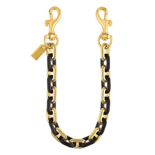 Väskberlock, söta handväskberlocker, väsktillbehörsberlocker, väskkedjor, handväskberlocker Black-Gold-Chain