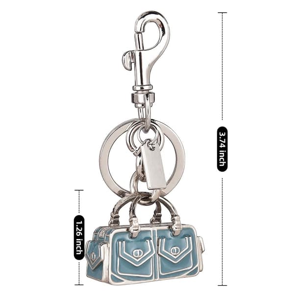 Väskberlock, söta handväskberlocker, väsktillbehörsberlocker, väskkedjor, handväskberlocker Handbag Blue-Silver