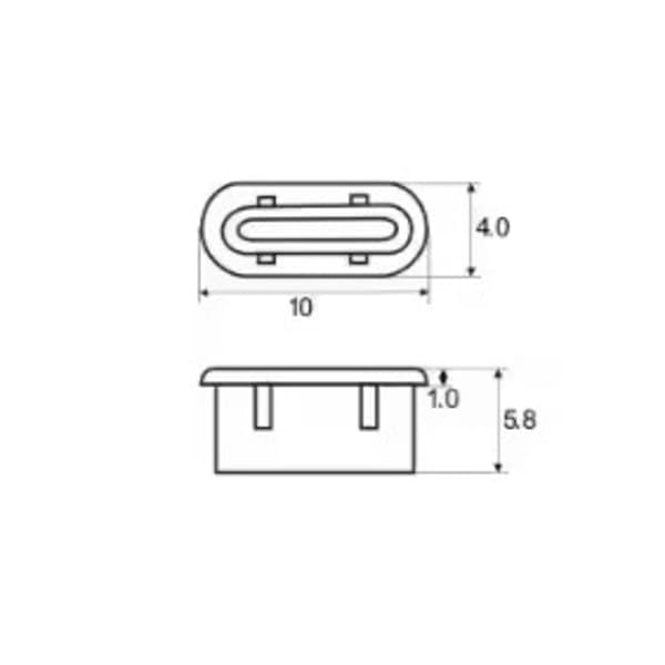 10-pack dammskydd för USB-C – Skydda din USB-C-port Svart