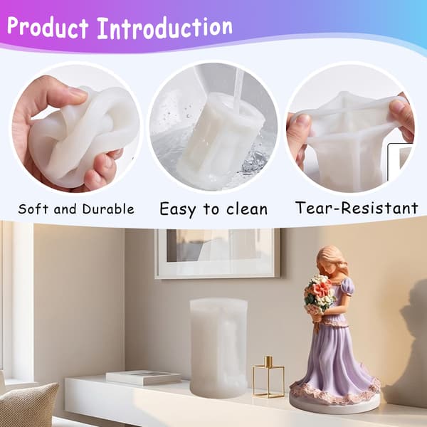 Engel Hold Buket Silikoneform til Epoxyharpiksstøbning Stearinlys Angle Bouquet Resin Mold